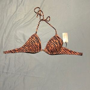 Target tiger pattern bikini top.